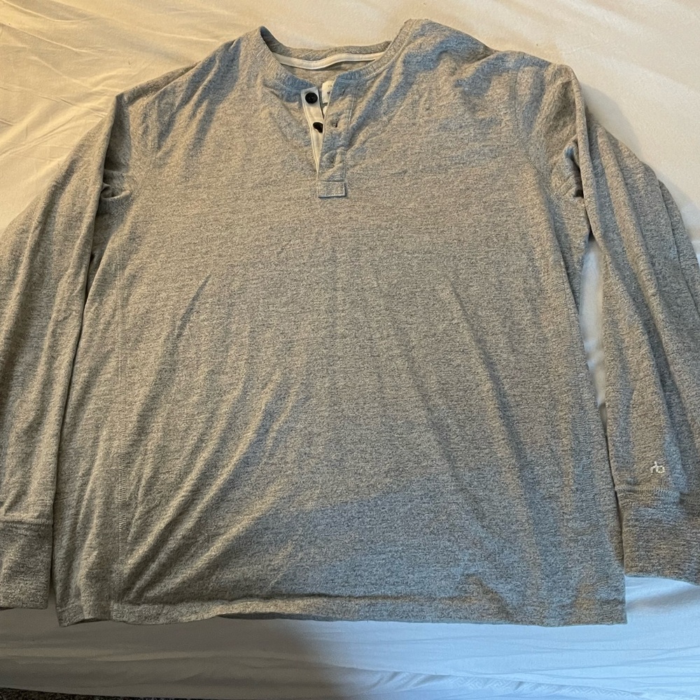 Rag & Bone Grey Henley NWOT James Bond long sleeve